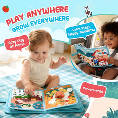 JoyCat Farm Busy Book, 21-in-1 Montessori Travel Quiet Toy