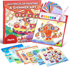 JoyCat Funfair 2-in-1 Paint with Water Craft Book for Kids Ages 4-8