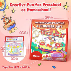 JoyCat Funfair 2-in-1 Paint with Water Craft Book for Kids Ages 4-8