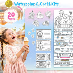 JoyCat Funfair Paint with Water Coloring Book for Kids Ages 3-8