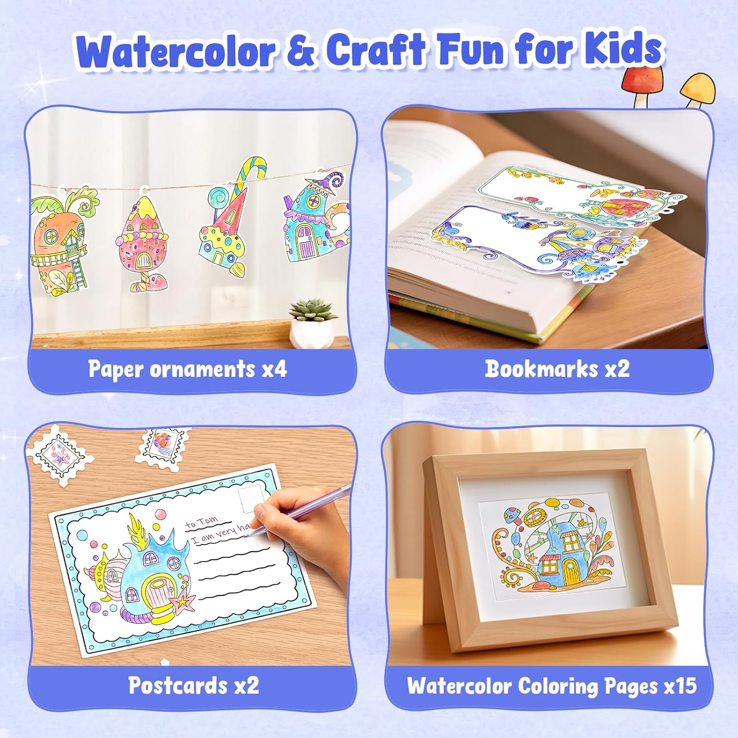 JoyCat Magic Playhouse Paint with Water Coloring Book for Kids Ages 3-8