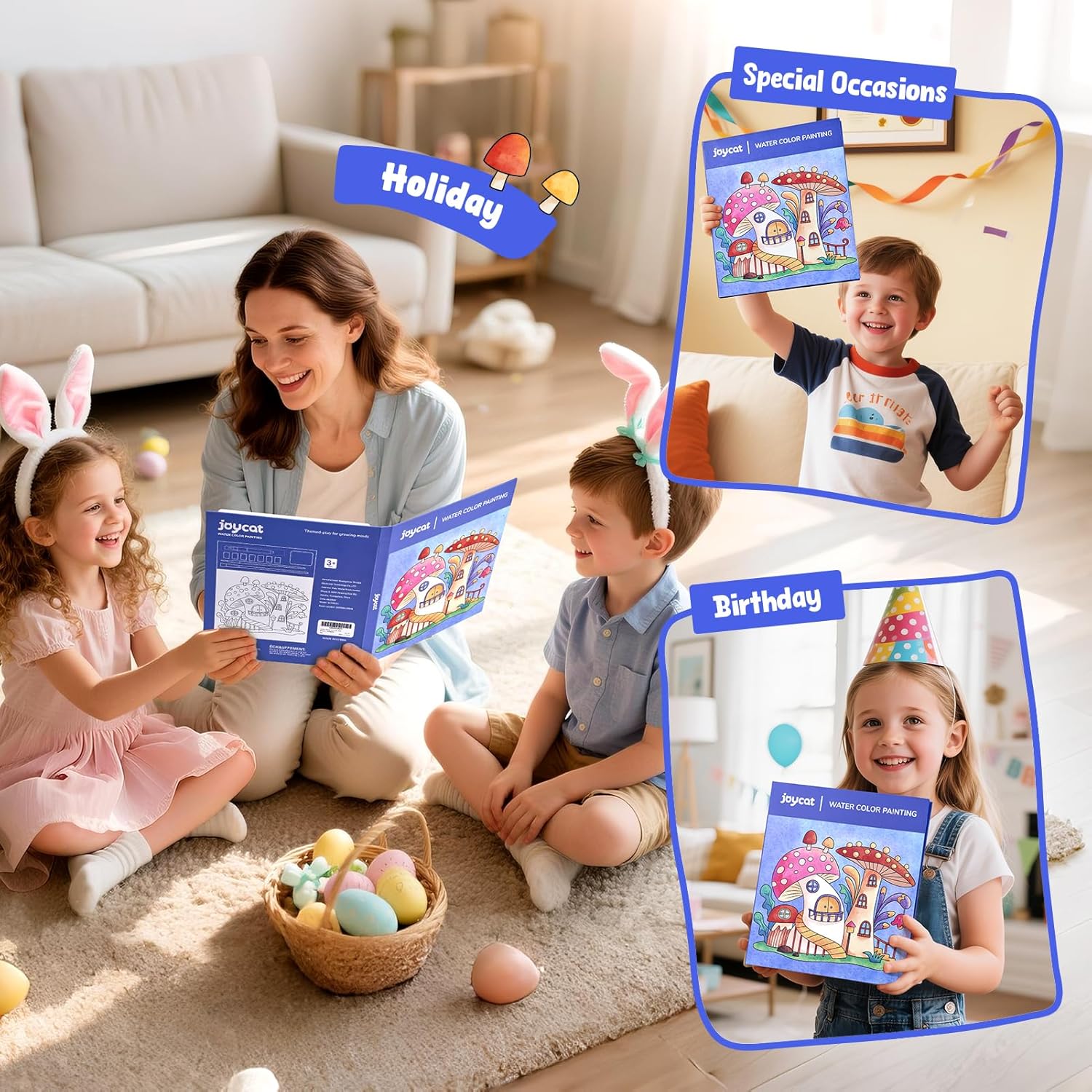 JoyCat Magic Playhouse Paint with Water Coloring Book for Kids Ages 3-8