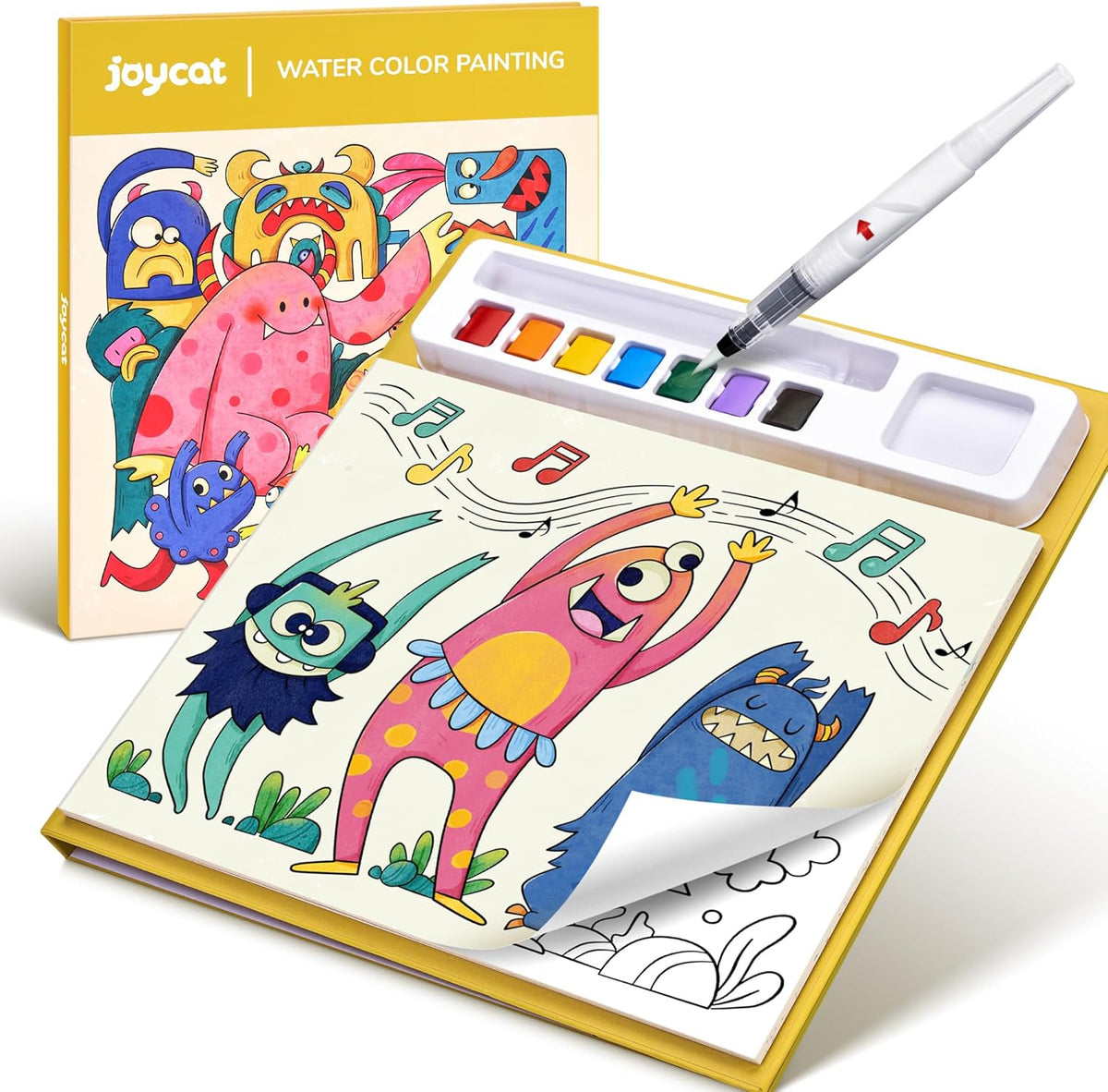 JoyCat Monsters Paint with Water Coloring Book for Kids Ages 3-8