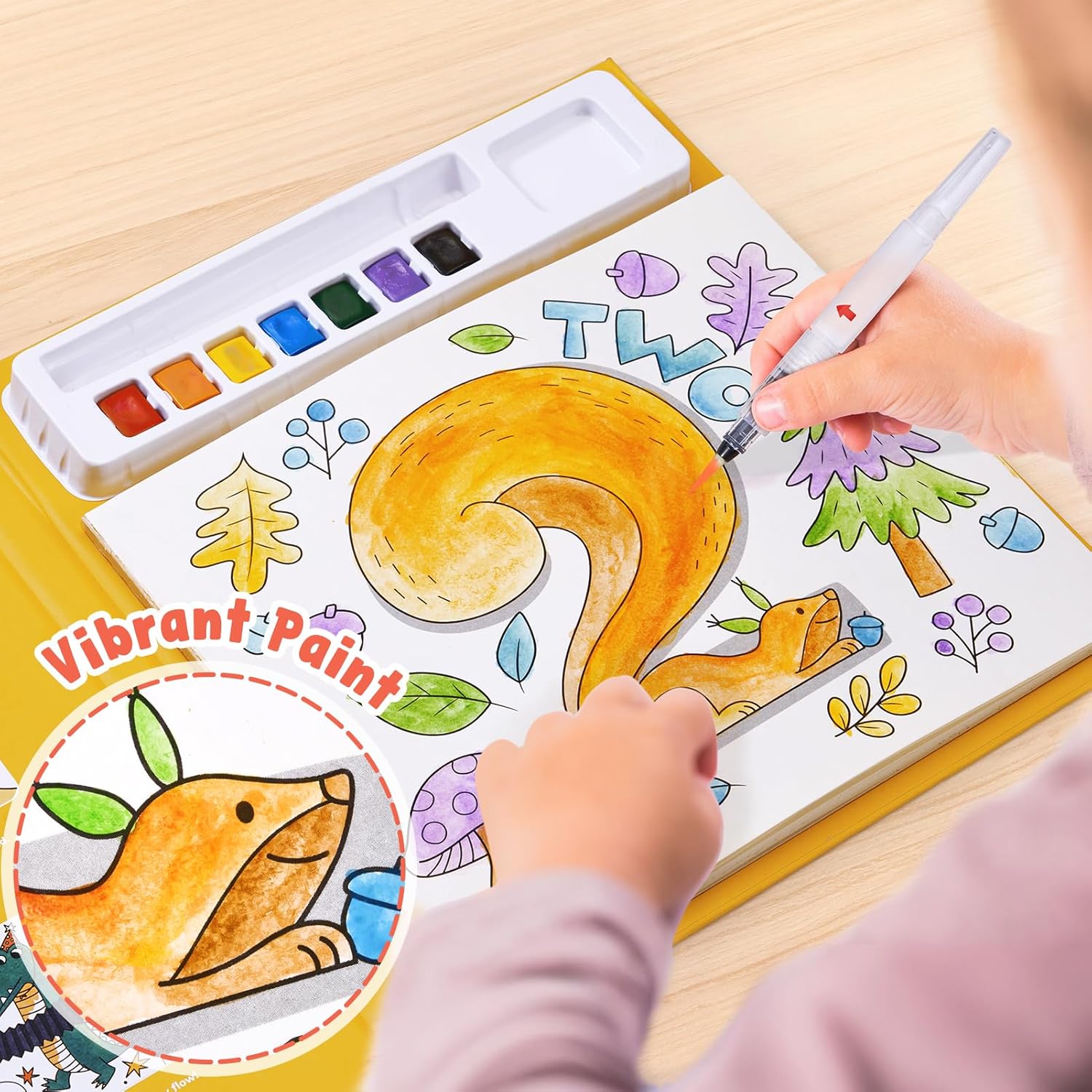 JoyCat Numbers Paint with Water Coloring Book for Kids Ages 3-8