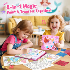 JoyCat Ocean Princess 2-in-1 Paint with Water Craft Book for Kids Ages 4-8
