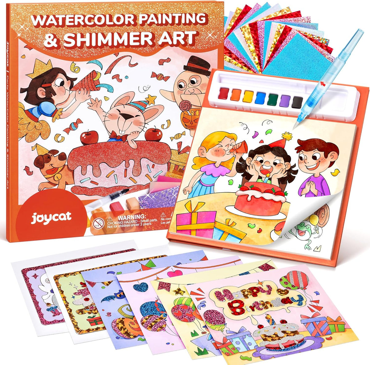 JoyCat Party 2-in-1 Paint with Water Craft Book for Kids Ages 4-8