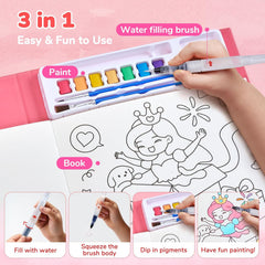 JoyCat Party Paint with Water Coloring Book for Kids Ages 3-8