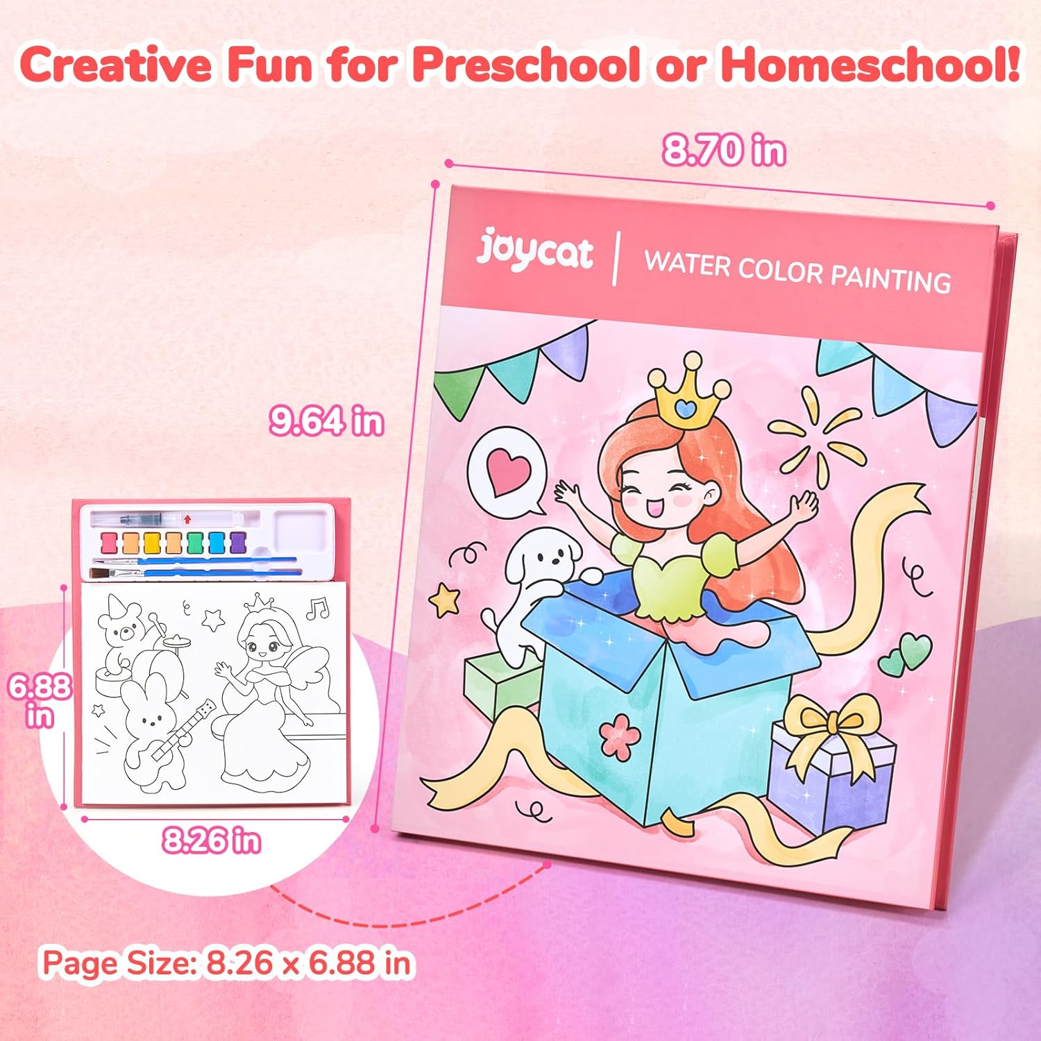 JoyCat Party Paint with Water Coloring Book for Kids Ages 3-8