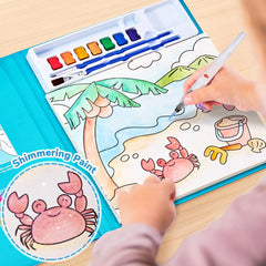 JoyCat Sea Animals Paint with Water Coloring Book for Kids Ages 3-8