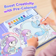 JoyCat Underwater World Paint with Water Coloring Book for Kids Ages 3-8