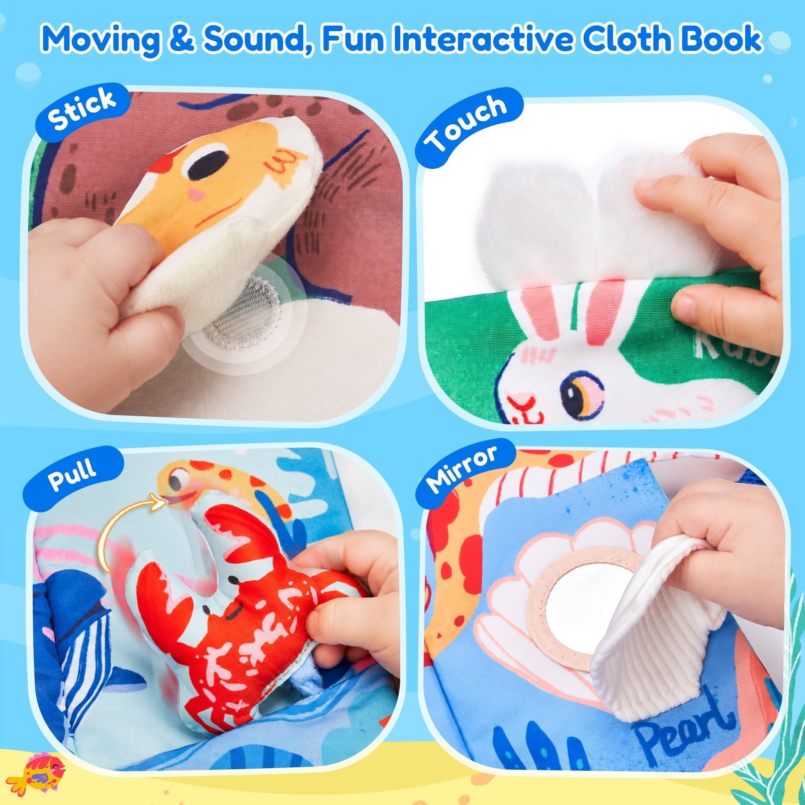 JoyCat 2-Pack Baby Cloth Books