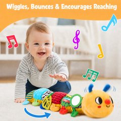 JoyCat Baby Toys Musical Bouncing Sensory Caterpillar Toy