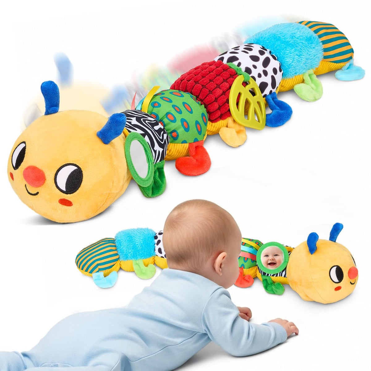 JoyCat Baby Toys Musical Bouncing Sensory Caterpillar Toy