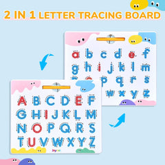 Magnetic Letter Tracing Board – Double-Sided ABC Sensory Toy