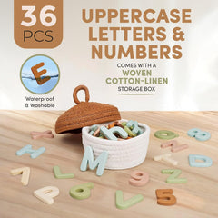 Silicone Magnetic Uppercase Letters & Numbers – 36-Piece Set