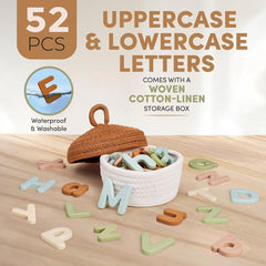 Silicone Magnetic Uppercase & Lowercase Letters – 52-Piece Set