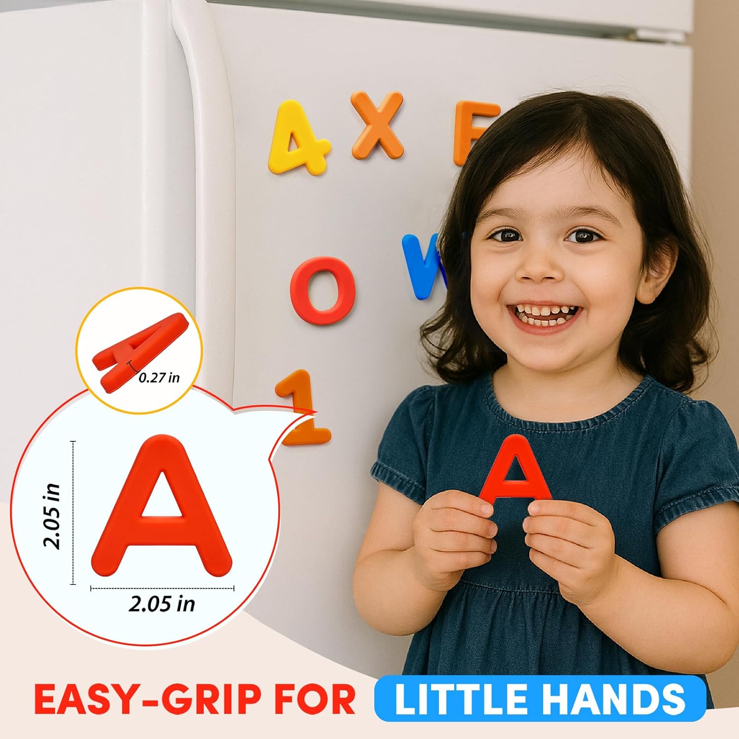 Silicone Magnetic Uppercase Letters & Numbers – 36-Piece Set