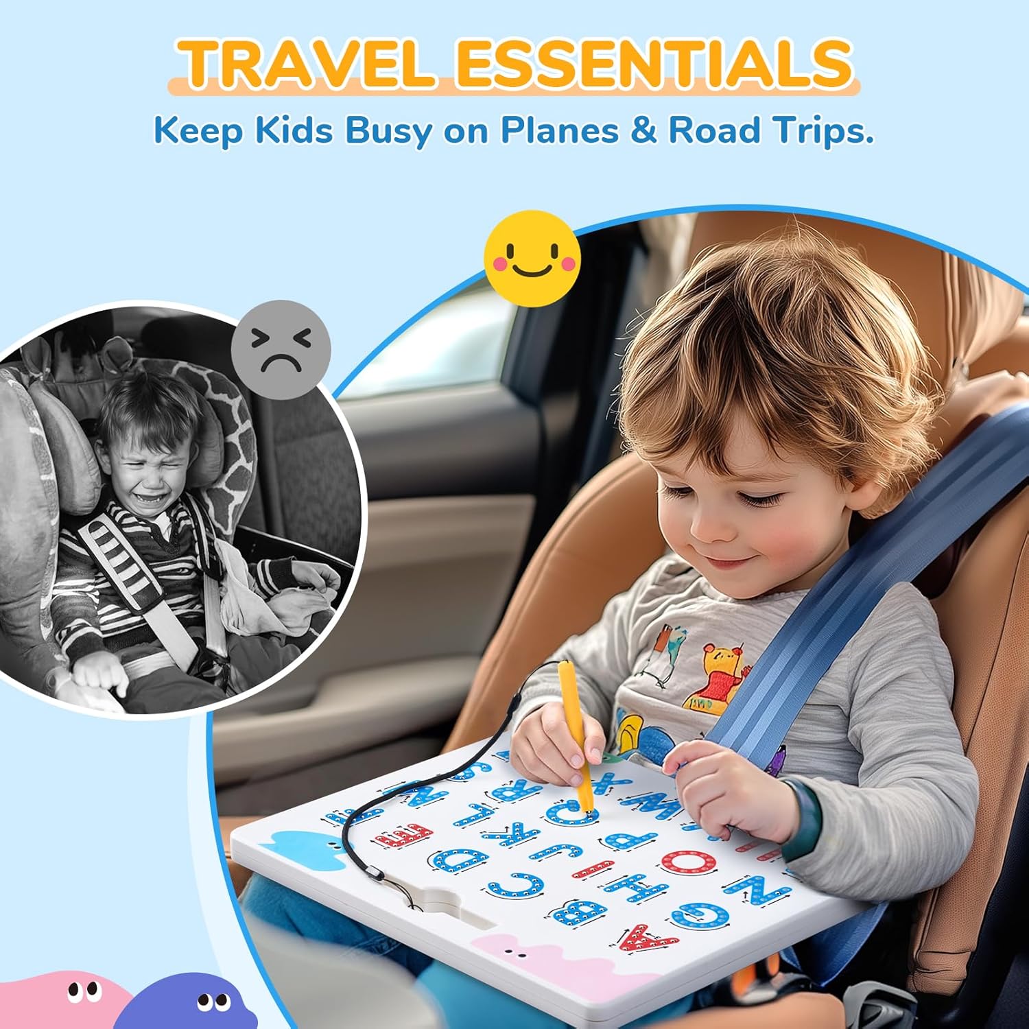 Magnetic Letter Tracing Board – Double-Sided ABC Sensory Toy