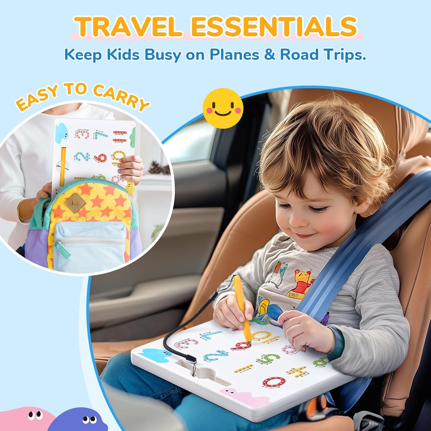 Magnetic Letter Tracing Board – Double-Sided ABC Sensory Toy