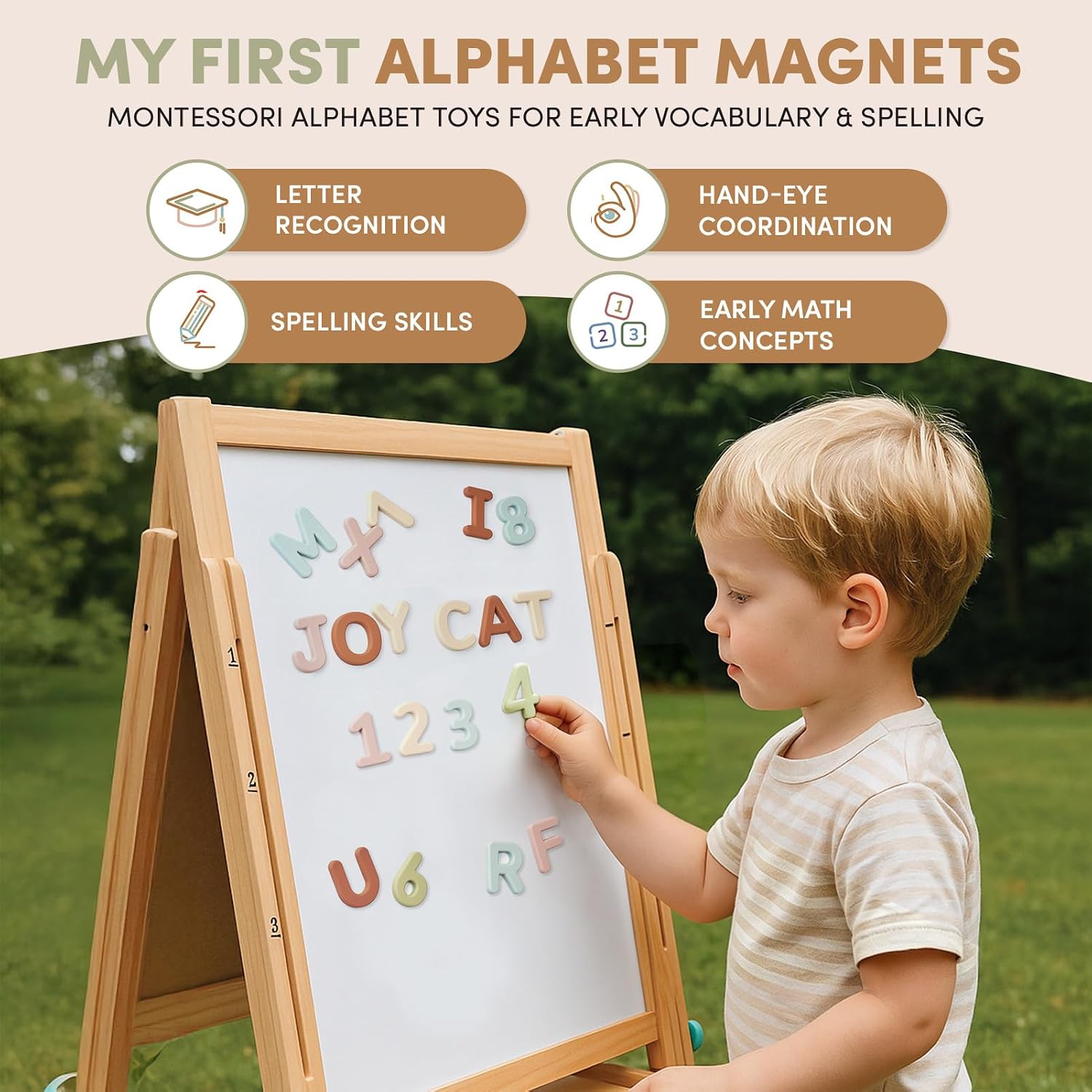 Silicone Magnetic Uppercase Letters & Numbers – 36-Piece Set