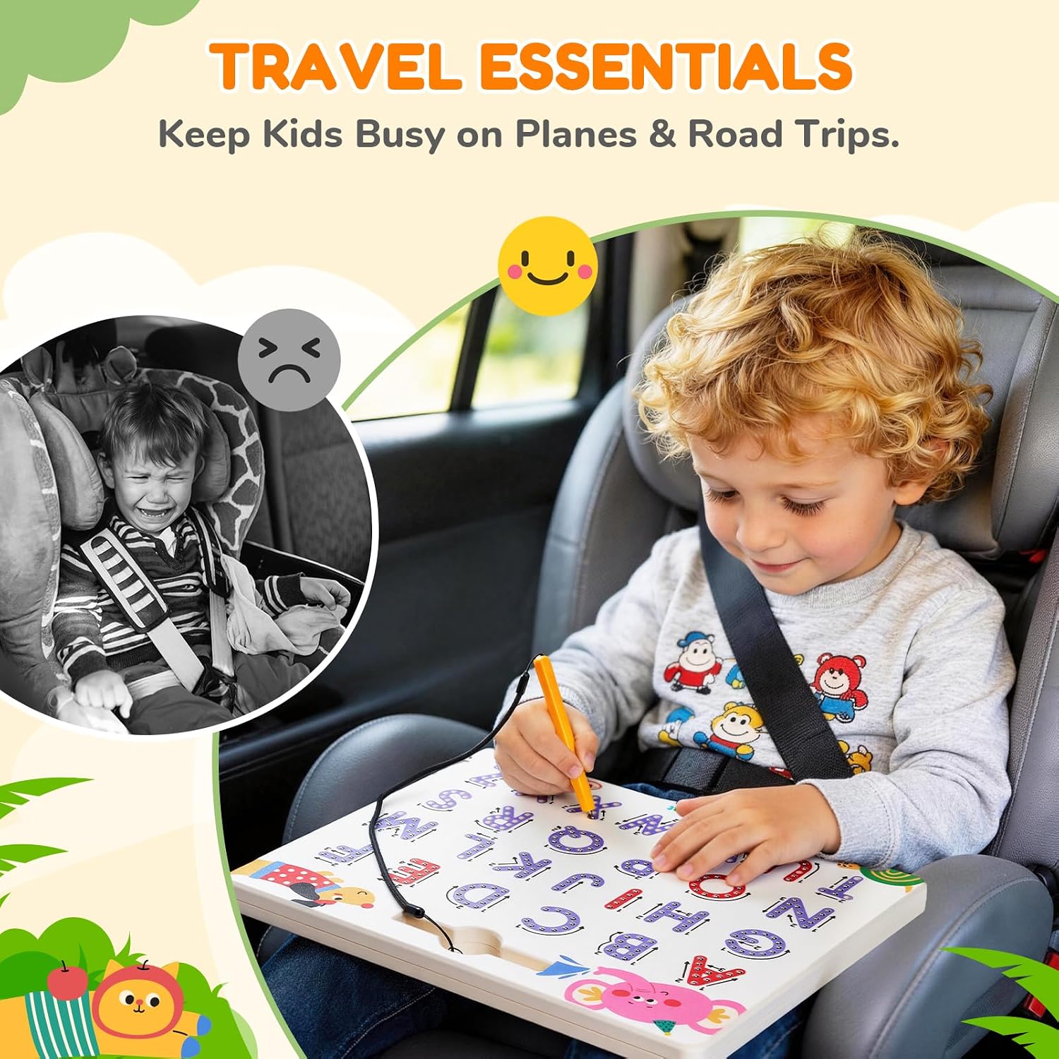 Magnetic Letter Tracing Board – Double-Sided ABC Sensory Toy