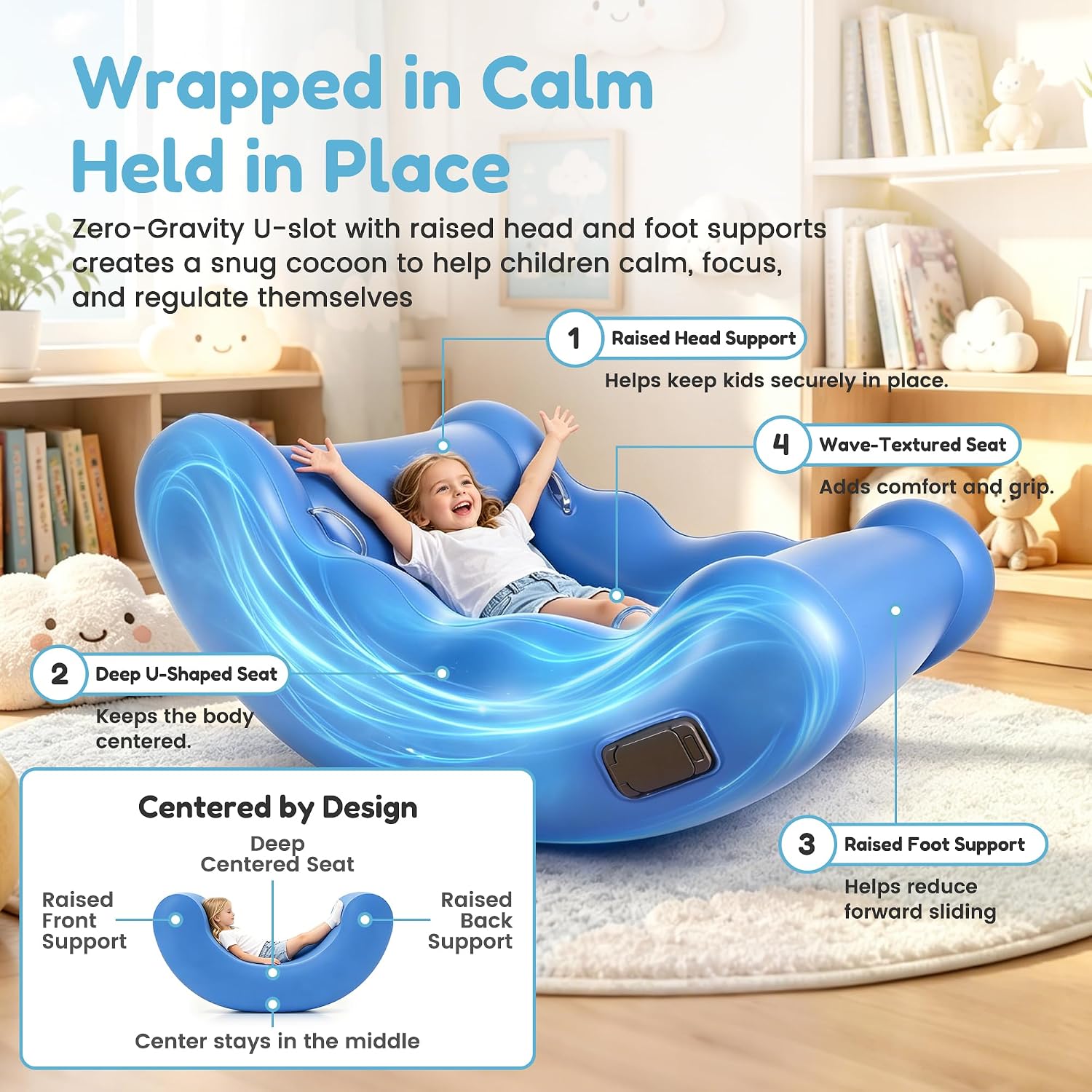 JoyCat Sensory Rocking Chair for Kids
