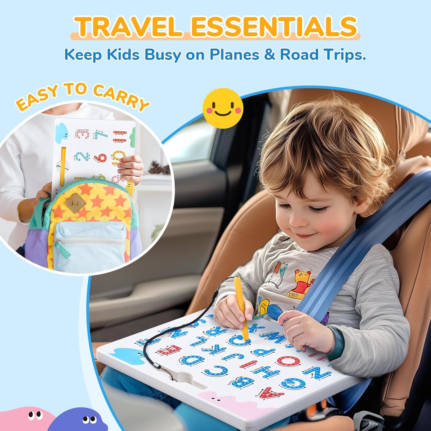 Magnetic Letter Tracing Board – Double-Sided ABC Sensory Toy