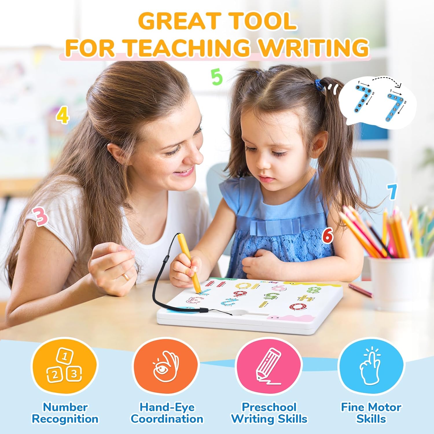 Magnetic Letter Tracing Board – Double-Sided ABC Sensory Toy