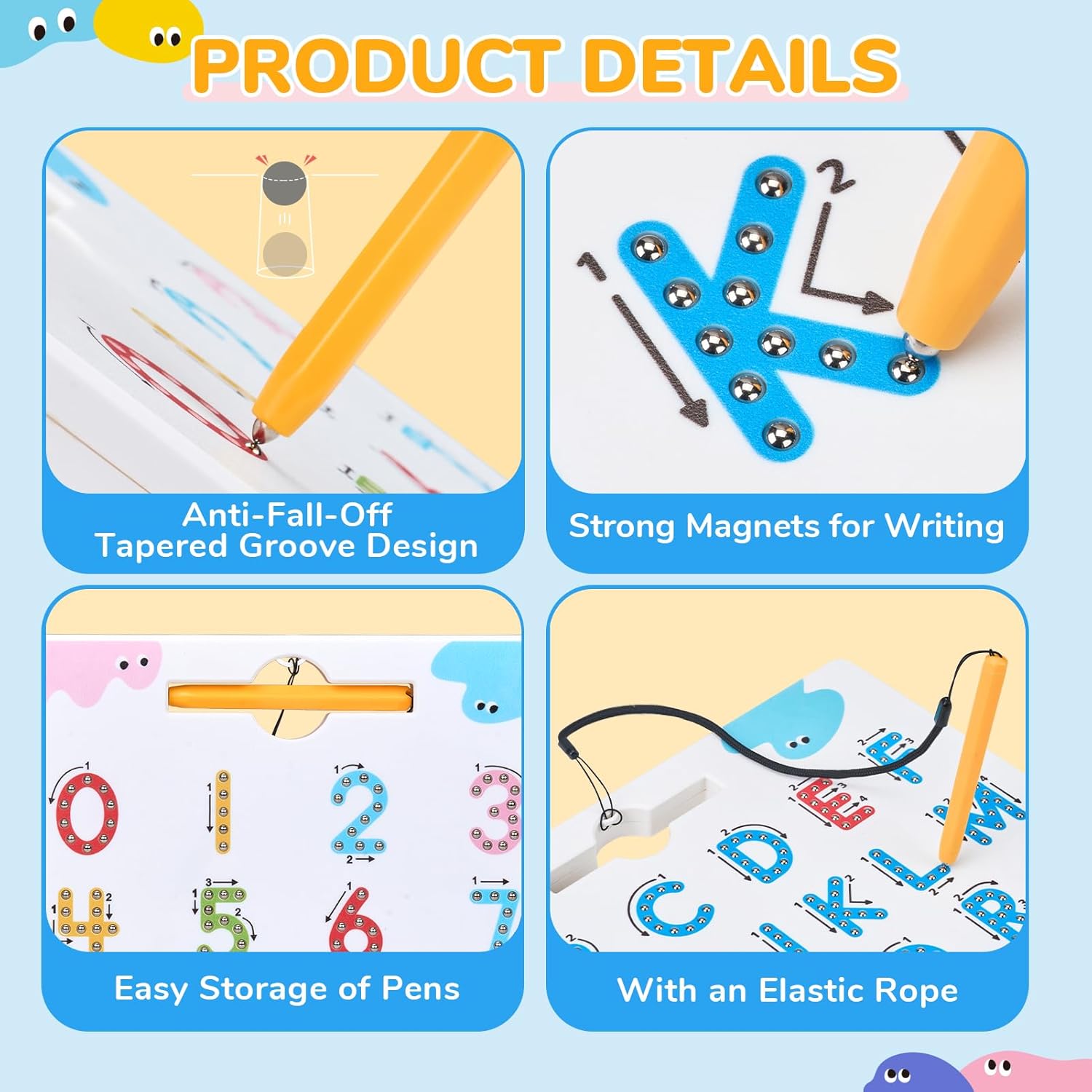 Magnetic Letter Tracing Board – Double-Sided ABC Sensory Toy