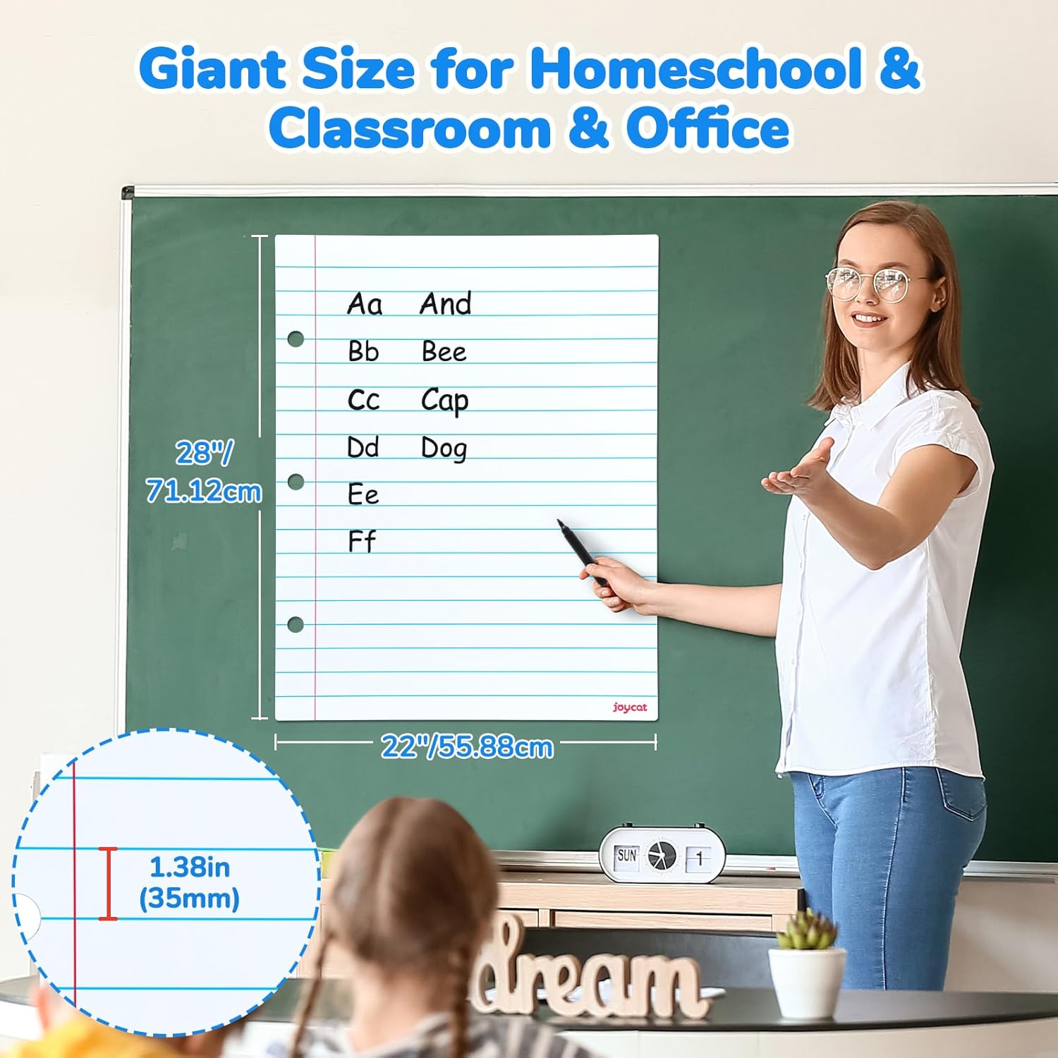 Giant Magnetic Dry Erase Notebook Paper
