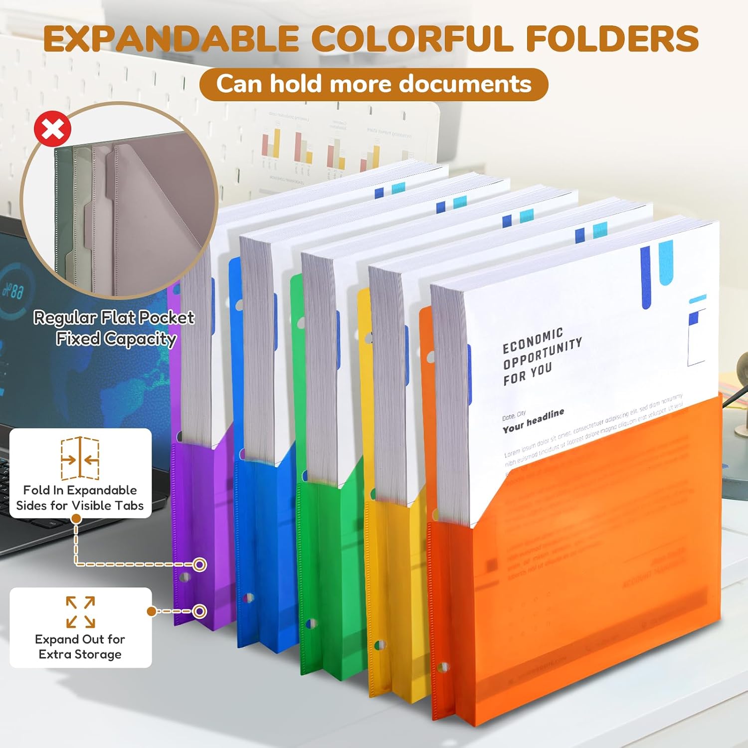 3 Ring Binder Portfolio Clipboard with Storage – PU Leather Organizer with Magnetic Board & 5 Dividers