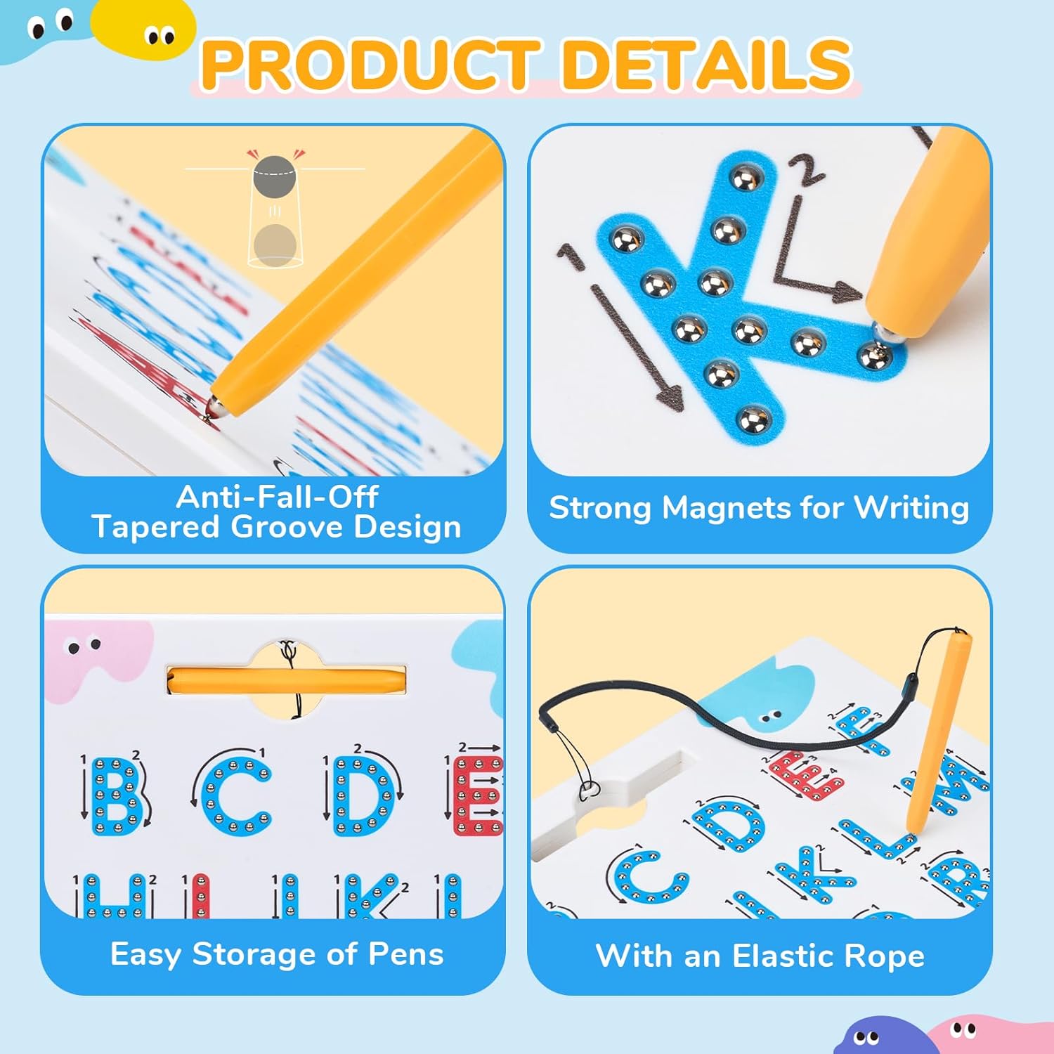Magnetic Letter Tracing Board – Double-Sided ABC Sensory Toy