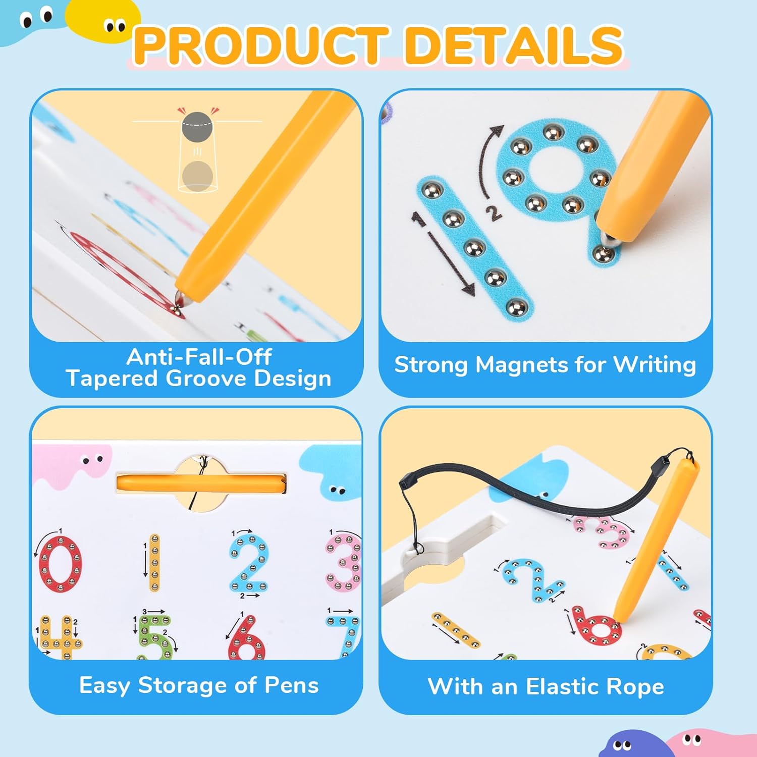 Magnetic Letter Tracing Board – Double-Sided ABC Sensory Toy