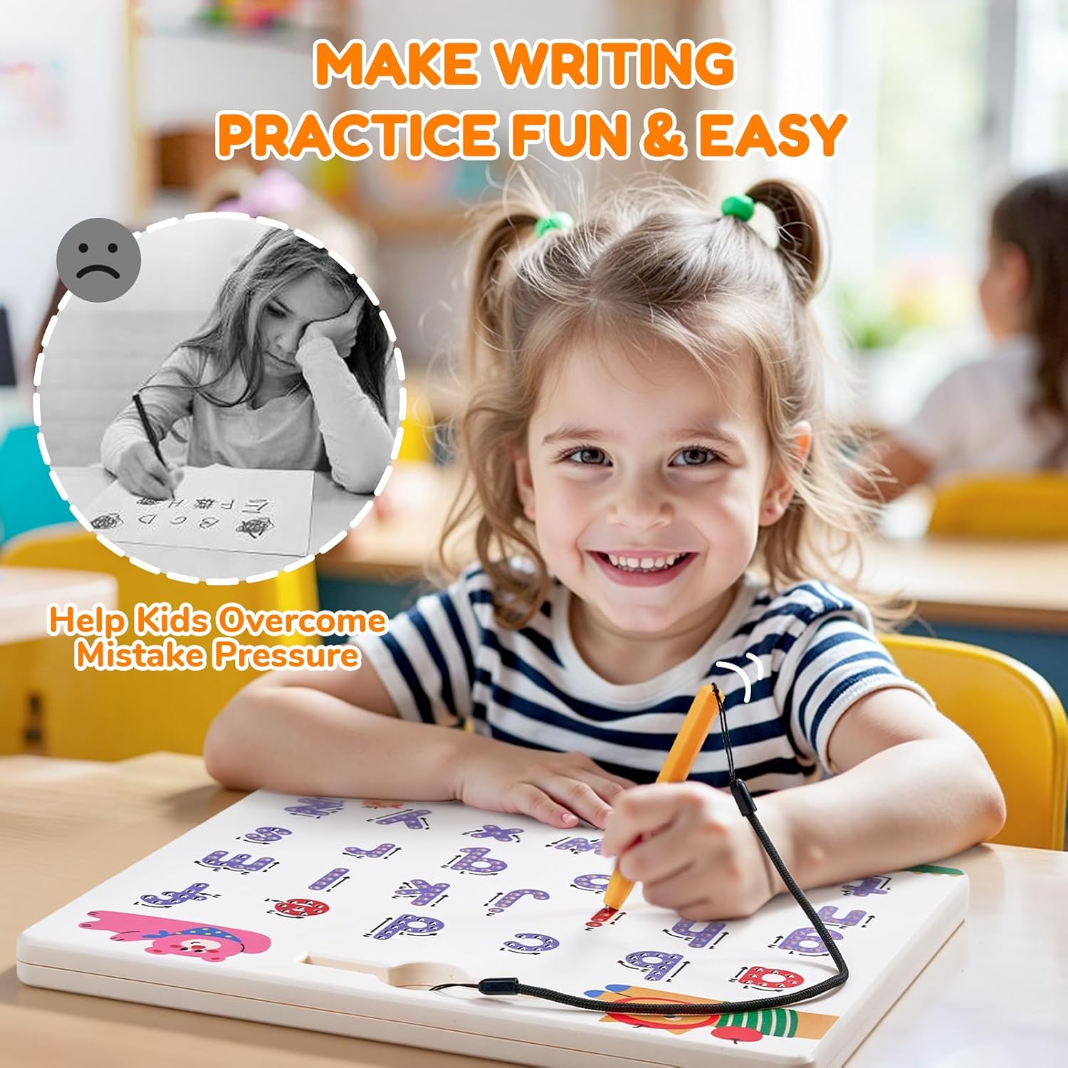 Magnetic Letter Tracing Board – Double-Sided ABC Sensory Toy