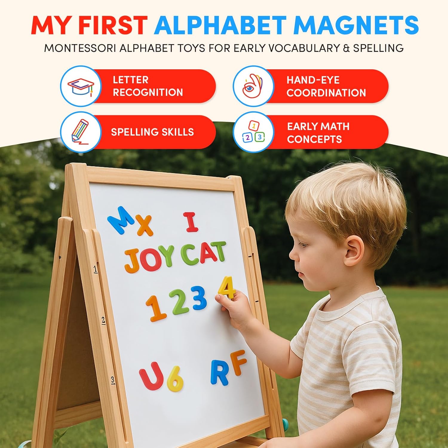 Silicone Magnetic Uppercase Letters & Numbers – 36-Piece Set