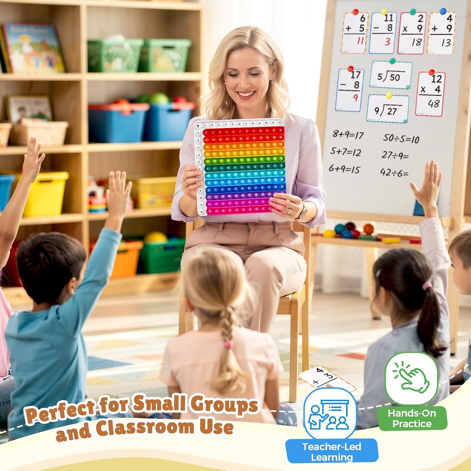 JoyCat 288 Math Flash Cards & Double-Sided Board, 4 Operations