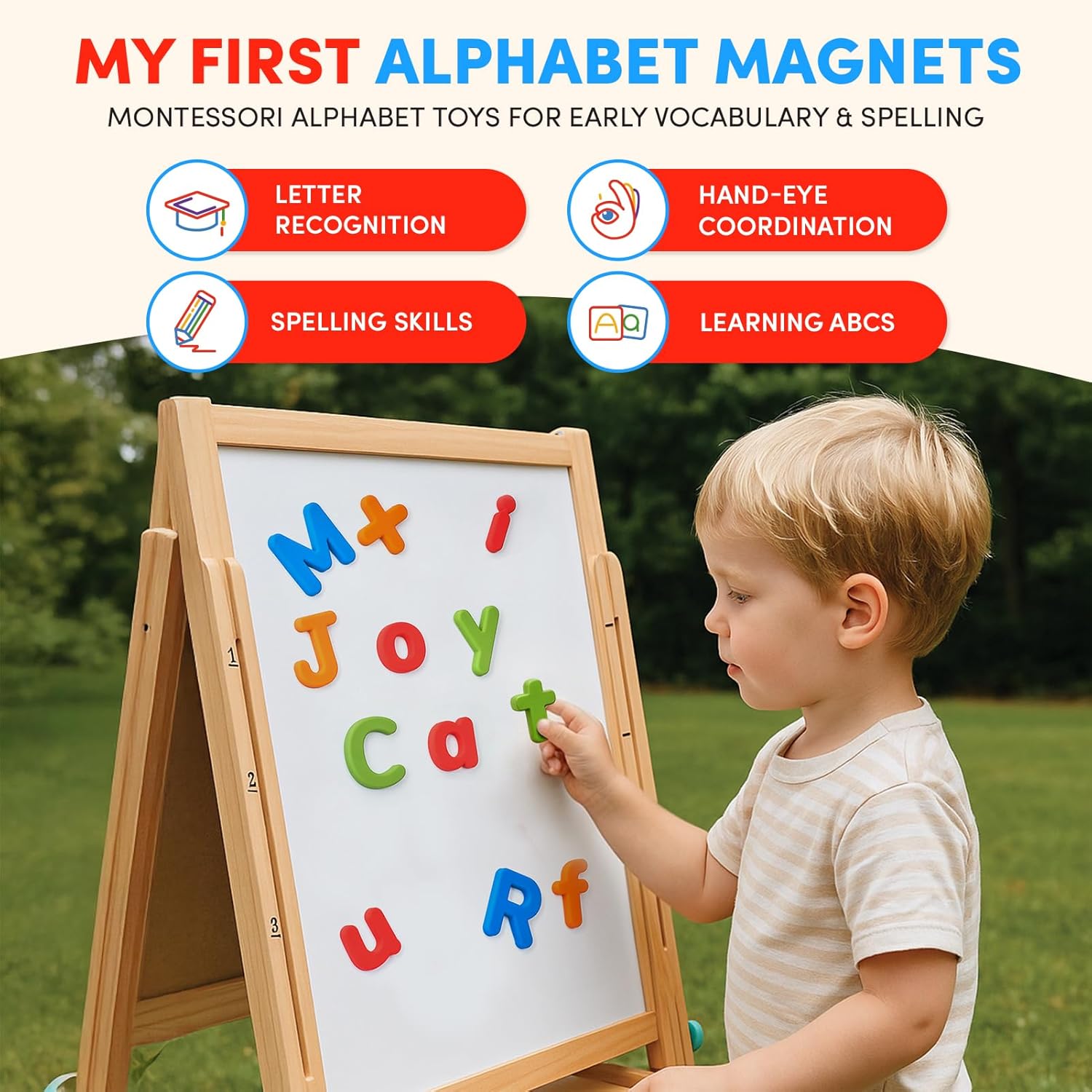 Silicone Magnetic Uppercase & Lowercase Letters – 52-Piece Set