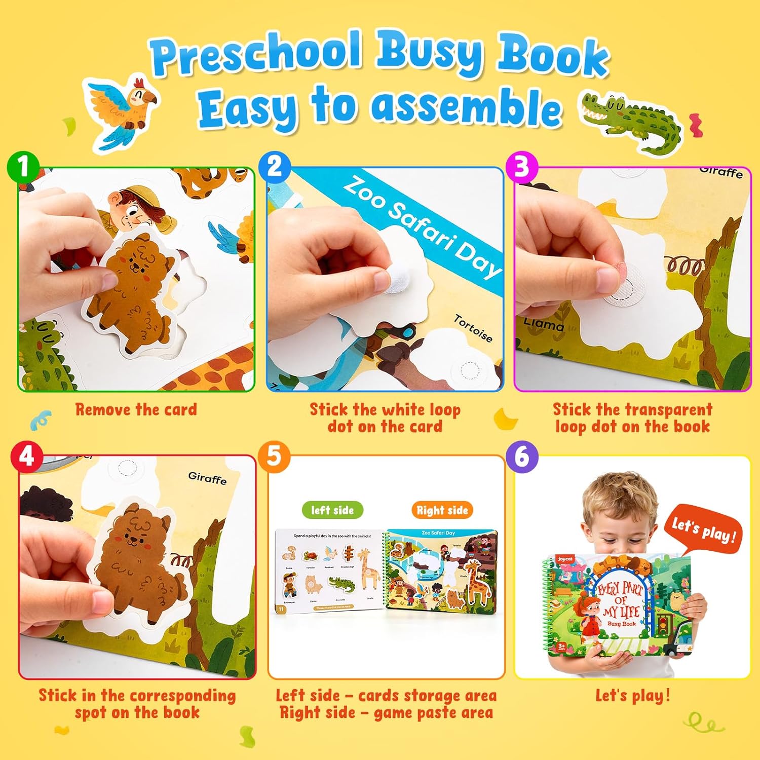 JoyCat Preschool Busy Book for Toddlers