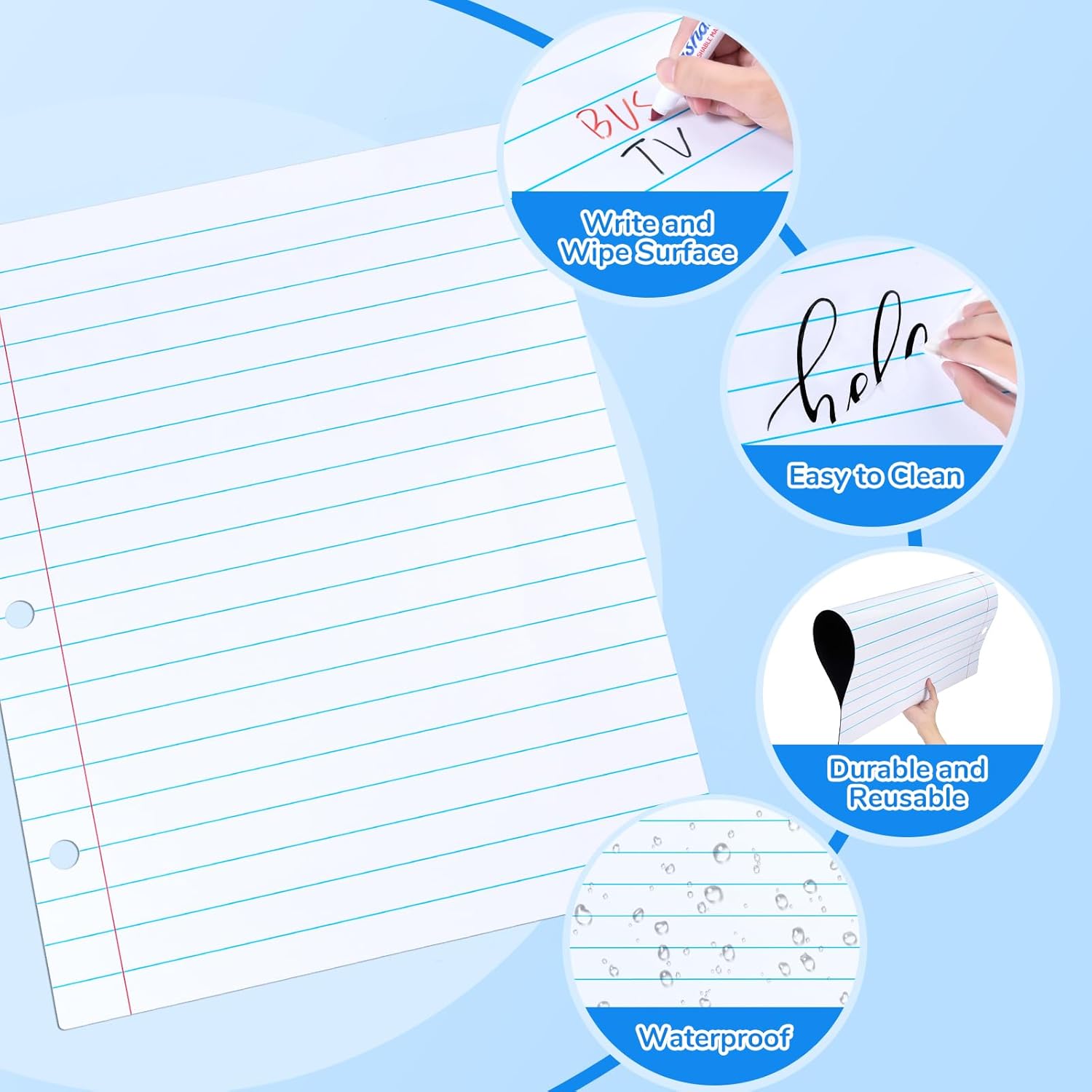 Giant Magnetic Dry Erase Notebook Paper