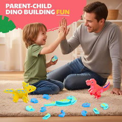 [Pre‑sale-back in stock around mid-September]JoyCat Magnetic Wooden Dinosaur Building Toys