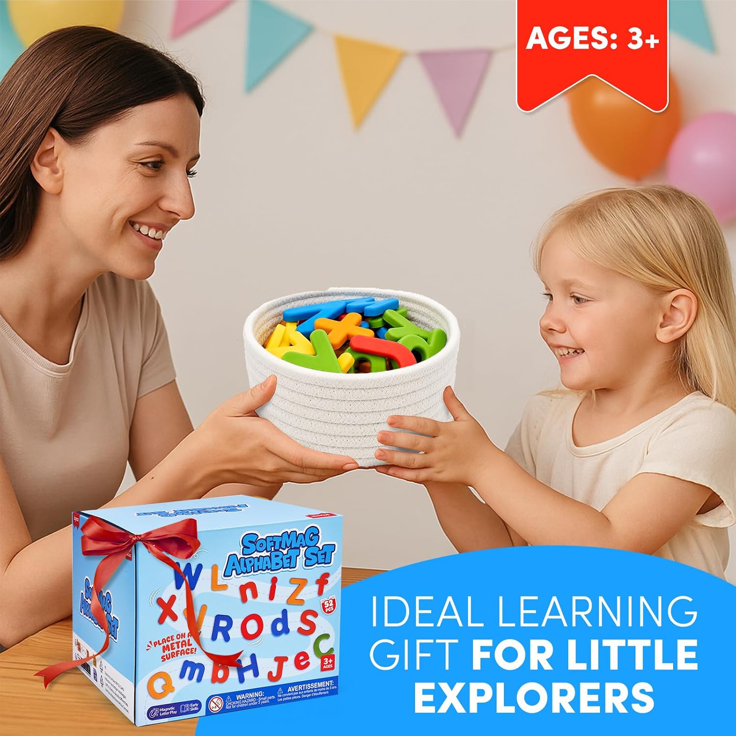 Silicone Magnetic Uppercase & Lowercase Letters – 52-Piece Set