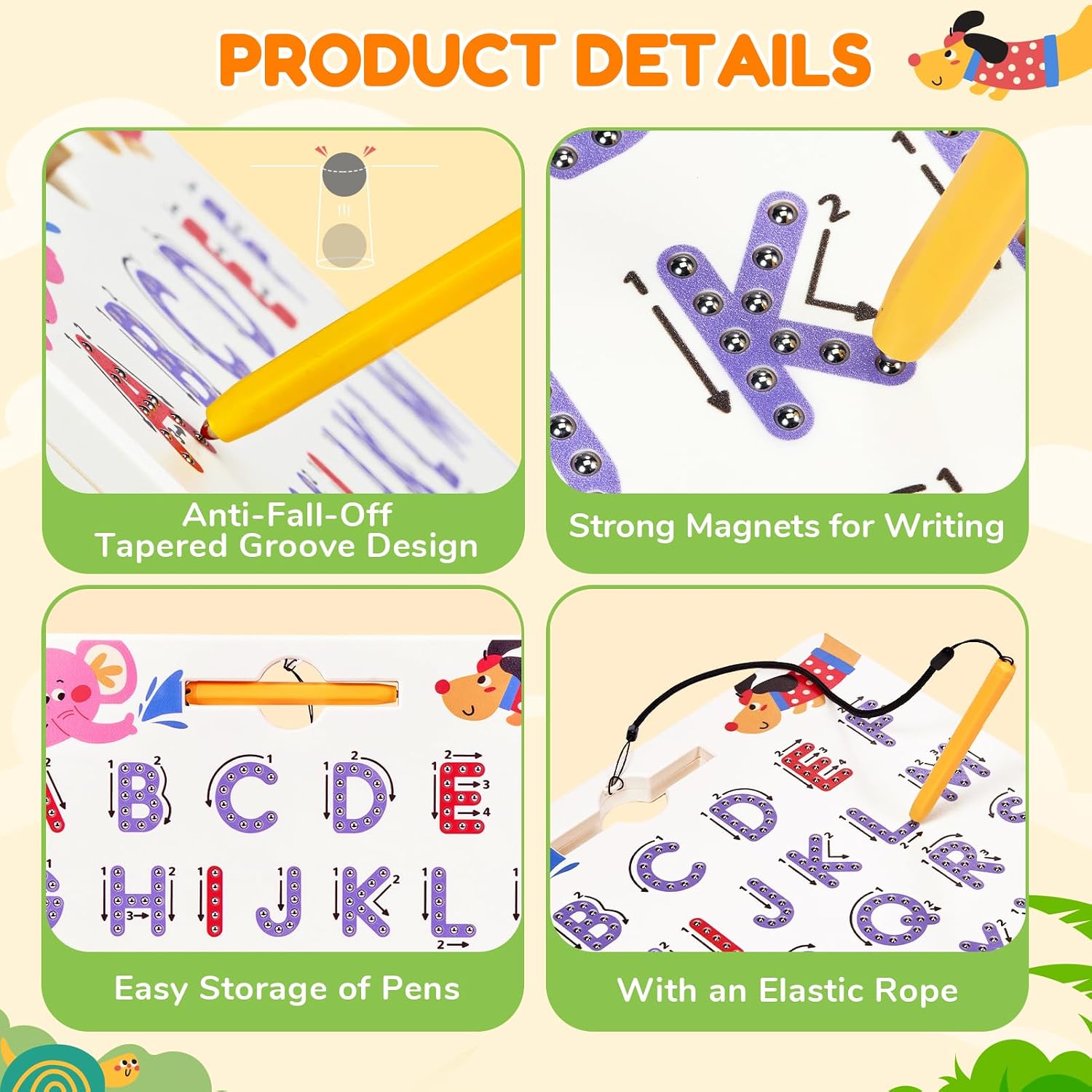 Magnetic Letter Tracing Board – Double-Sided ABC Sensory Toy