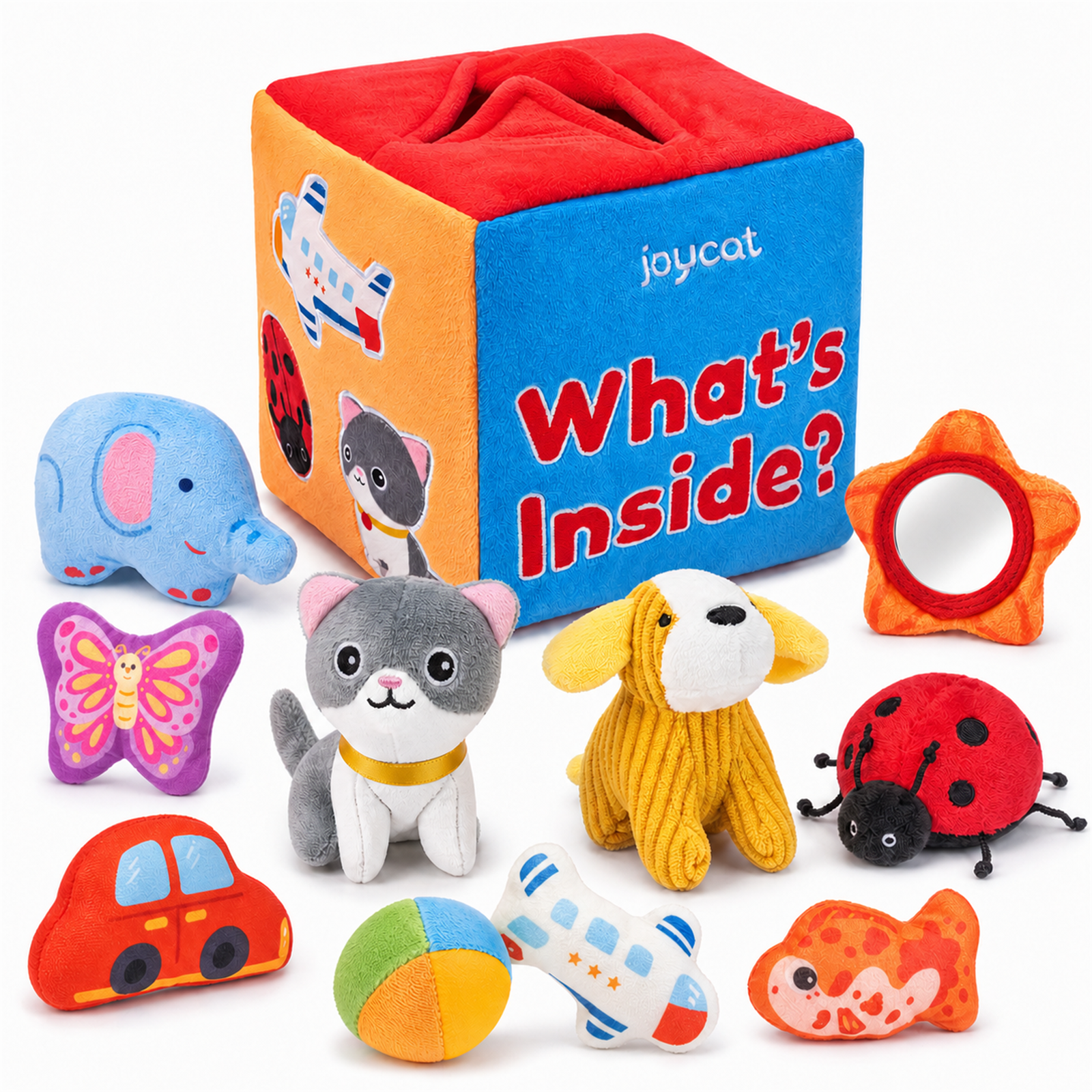 JoyCat Baby Toys Mystery Soft Box 10 Sensory Objects
